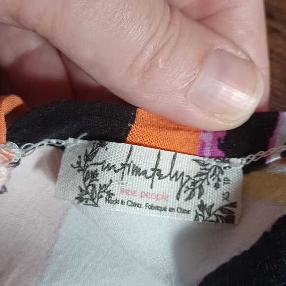 Intimately Free People Sundress Womens X Small Mini Artsy Flowy Abstract - Picture 7 of 8